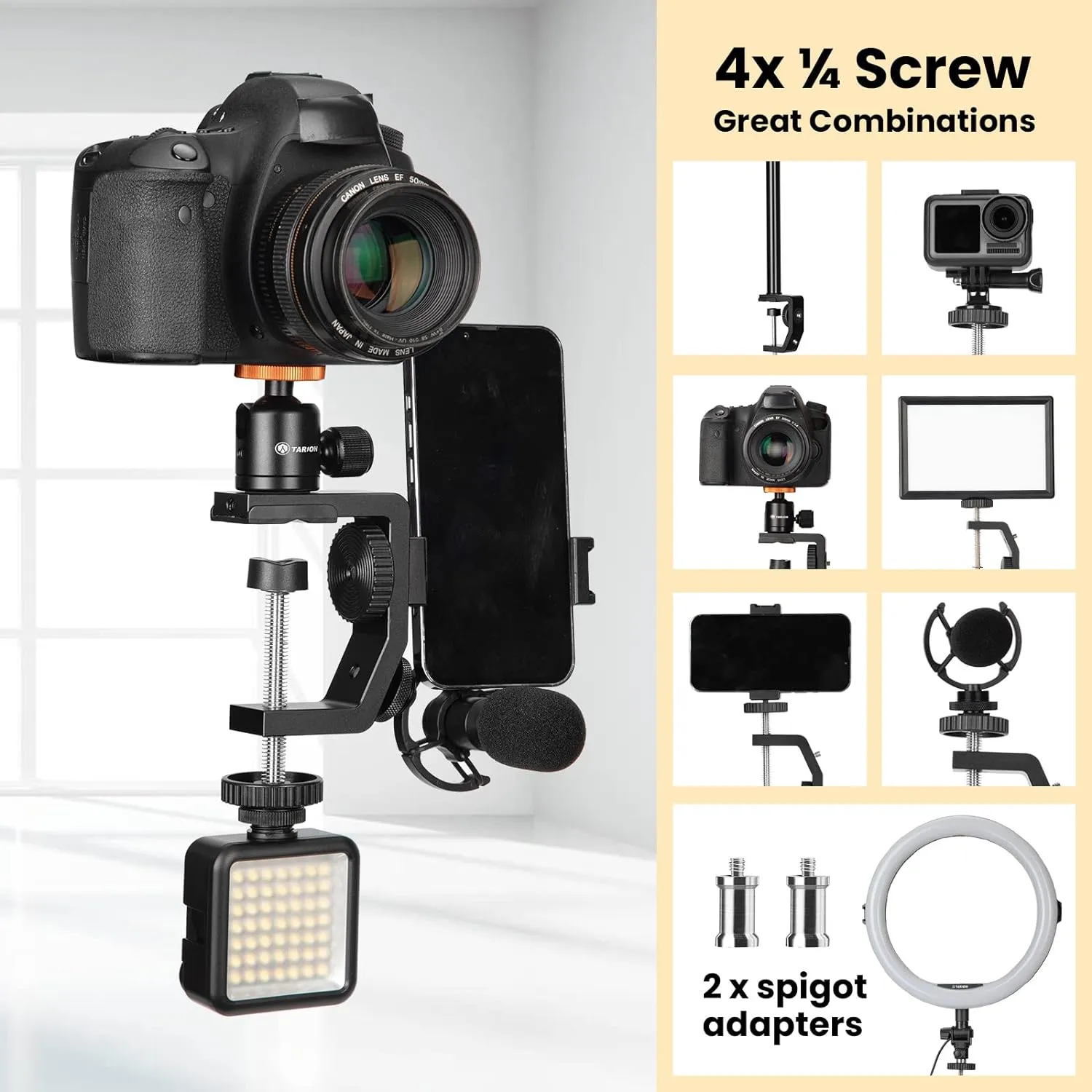 TR-CS 3-in-1 Camera Desk Mount