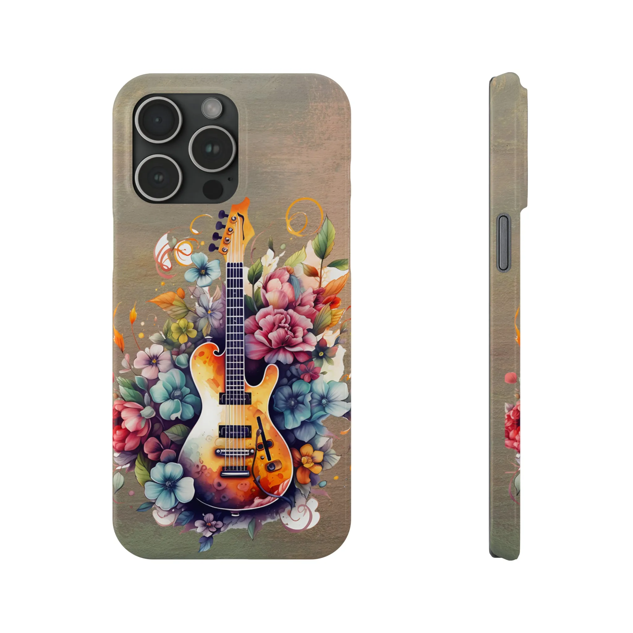 Vintage Music iPhone 15 Phone Cases. Guitar cover For IPhone 15 Phone Cases.