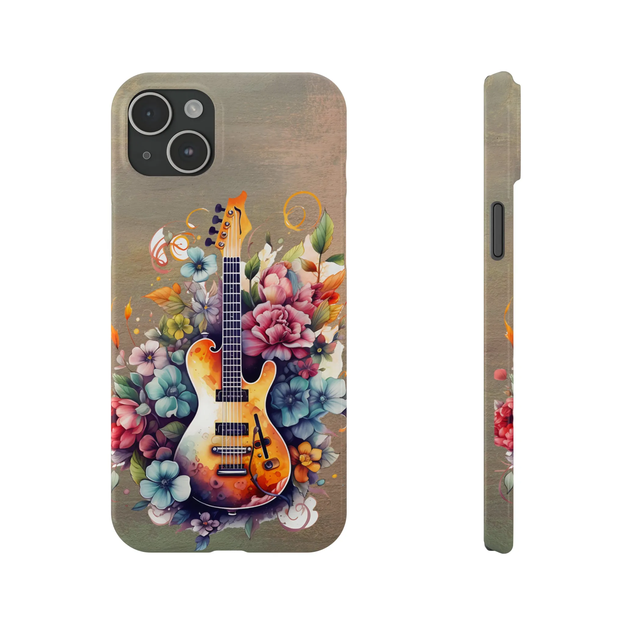 Vintage Music iPhone 15 Phone Cases. Guitar cover For IPhone 15 Phone Cases.