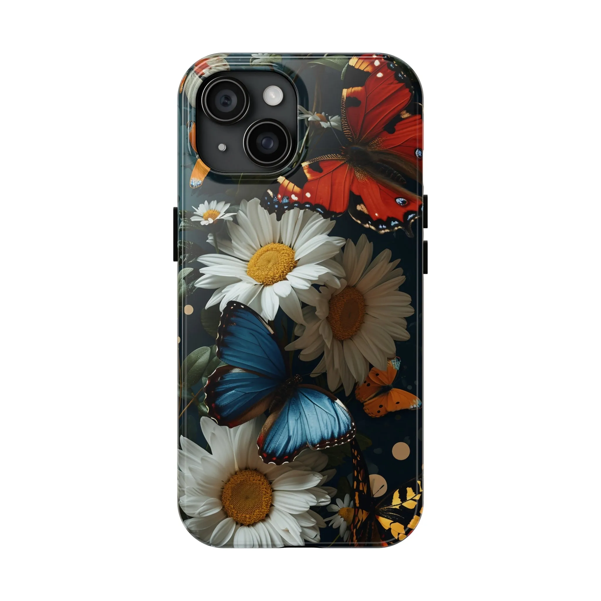 Wildflowers & Butterflies Vibrant Tones Digital print Design Tough Phone Case compatible with a large variety of iPhone models, Phone Case