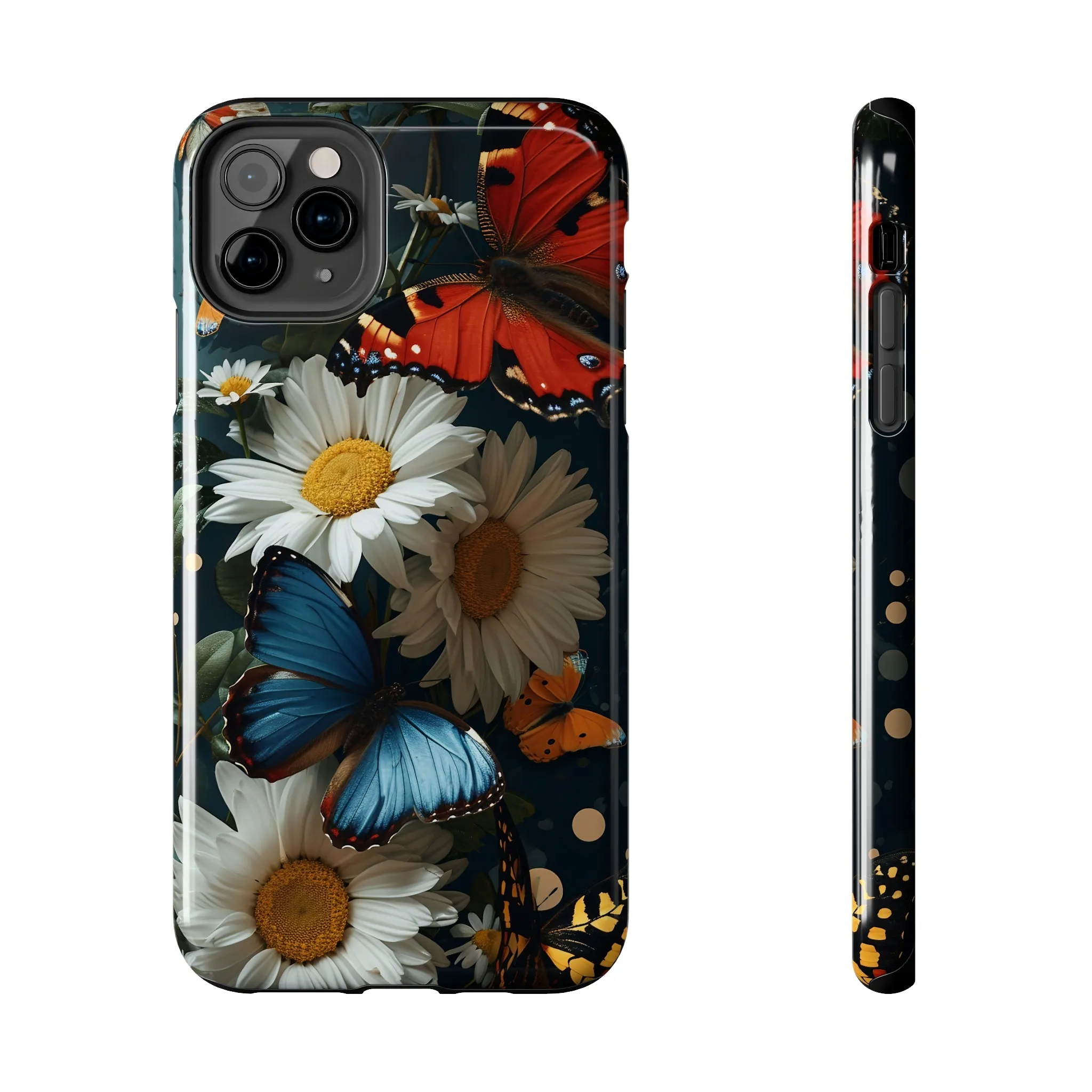 Wildflowers & Butterflies Vibrant Tones Digital print Design Tough Phone Case compatible with a large variety of iPhone models, Phone Case