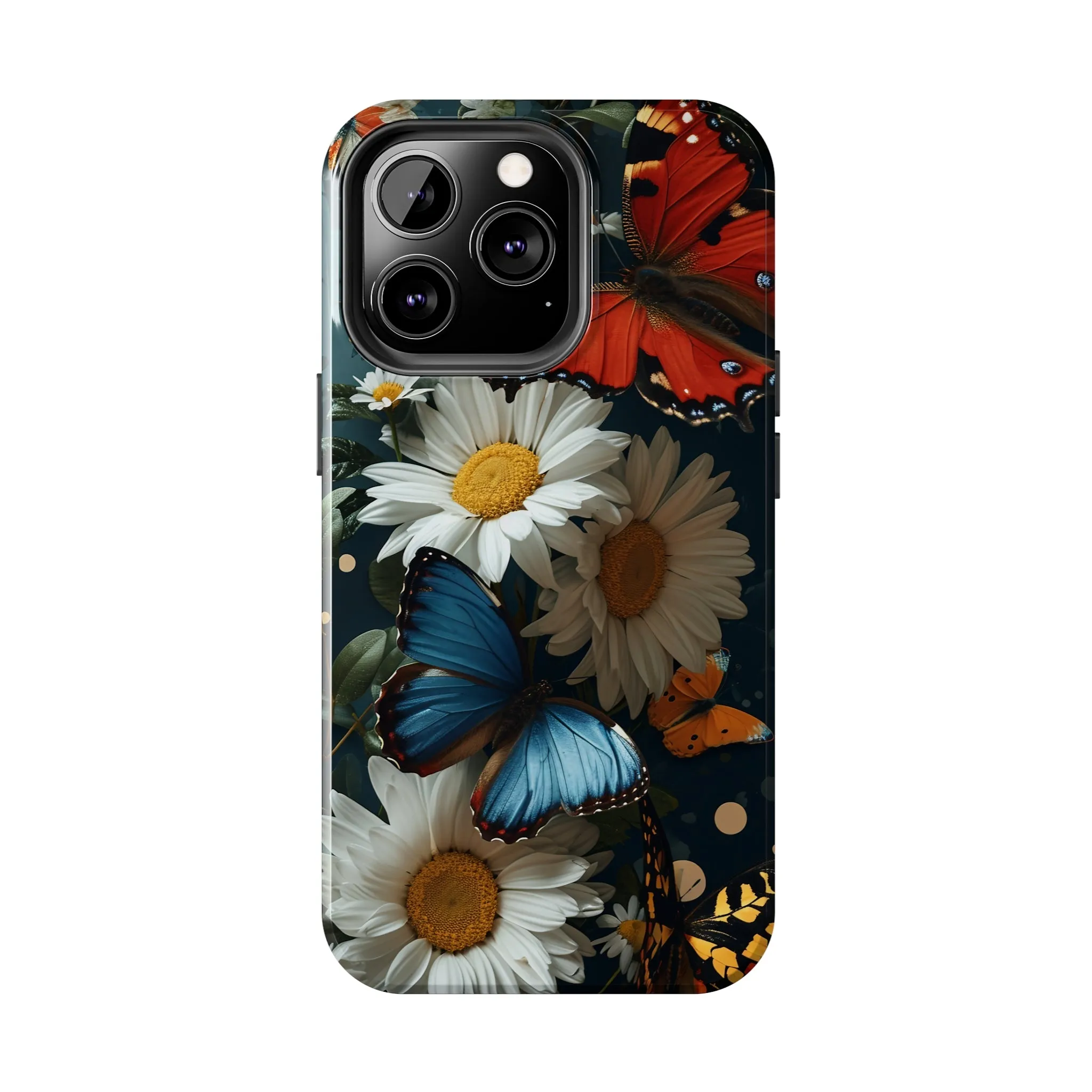 Wildflowers & Butterflies Vibrant Tones Digital print Design Tough Phone Case compatible with a large variety of iPhone models, Phone Case