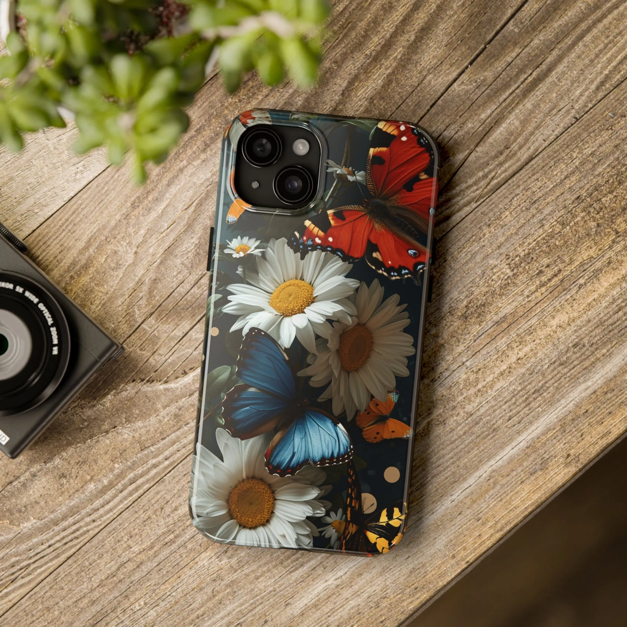 Wildflowers & Butterflies Vibrant Tones Digital print Design Tough Phone Case compatible with a large variety of iPhone models, Phone Case