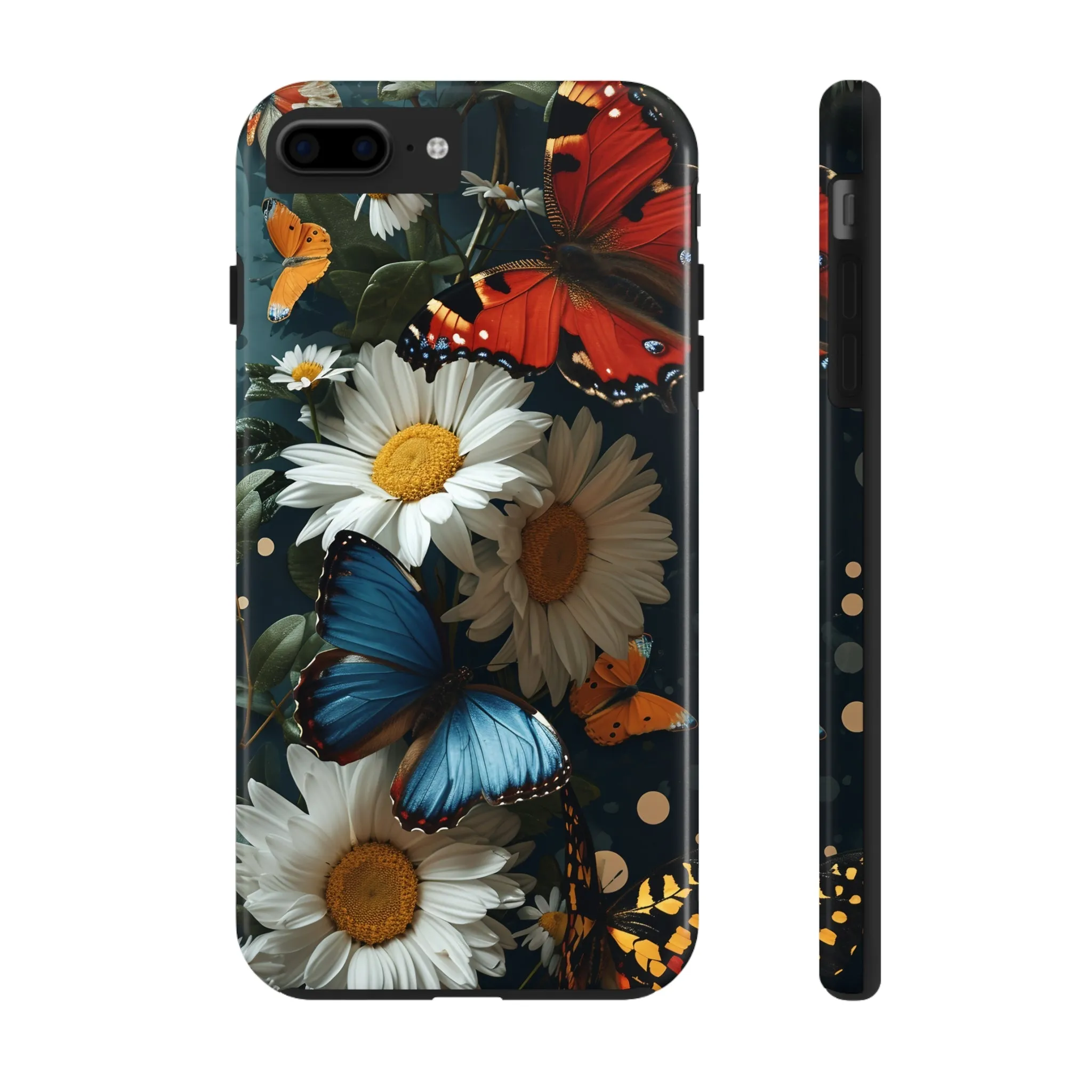 Wildflowers & Butterflies Vibrant Tones Digital print Design Tough Phone Case compatible with a large variety of iPhone models, Phone Case