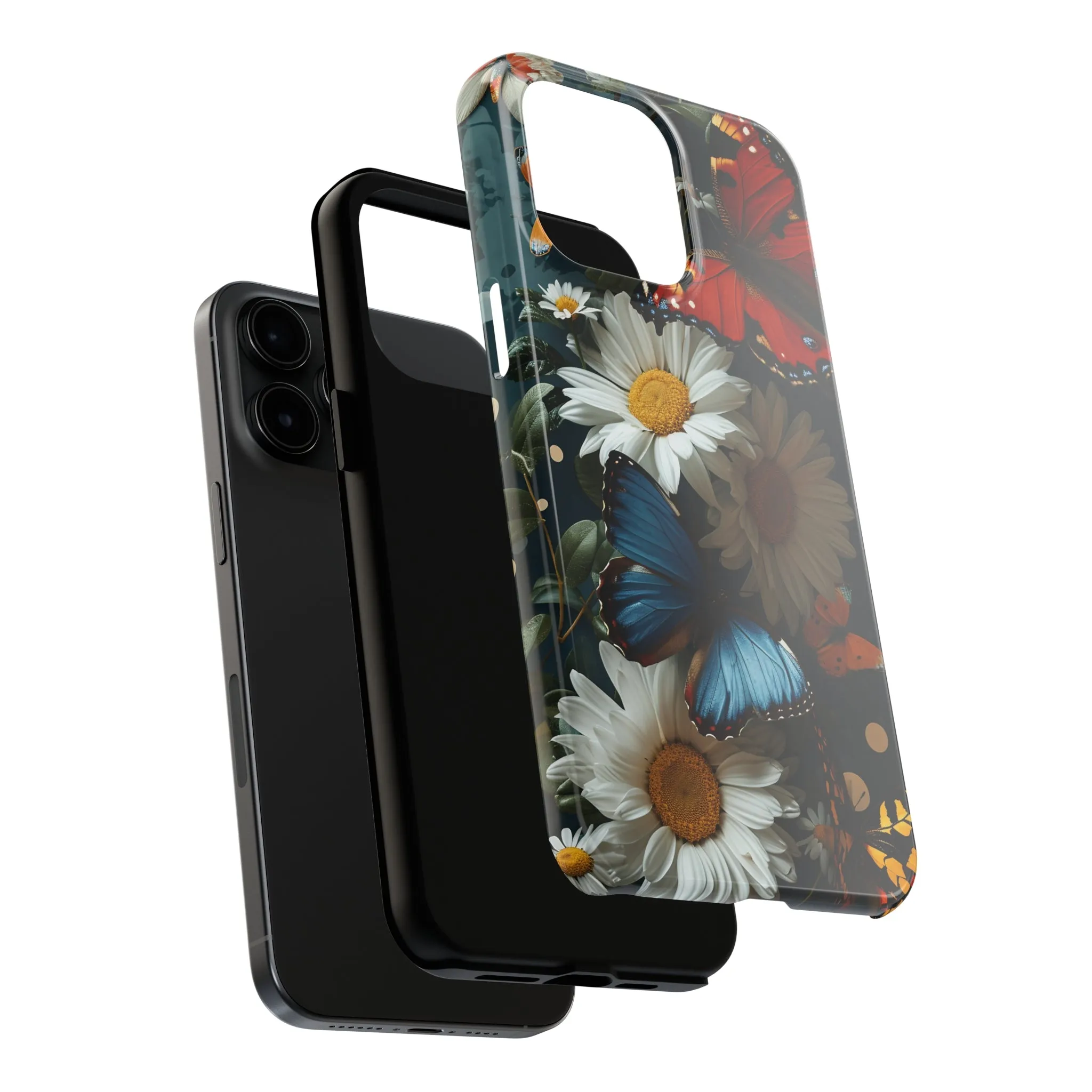 Wildflowers & Butterflies Vibrant Tones Digital print Design Tough Phone Case compatible with a large variety of iPhone models, Phone Case