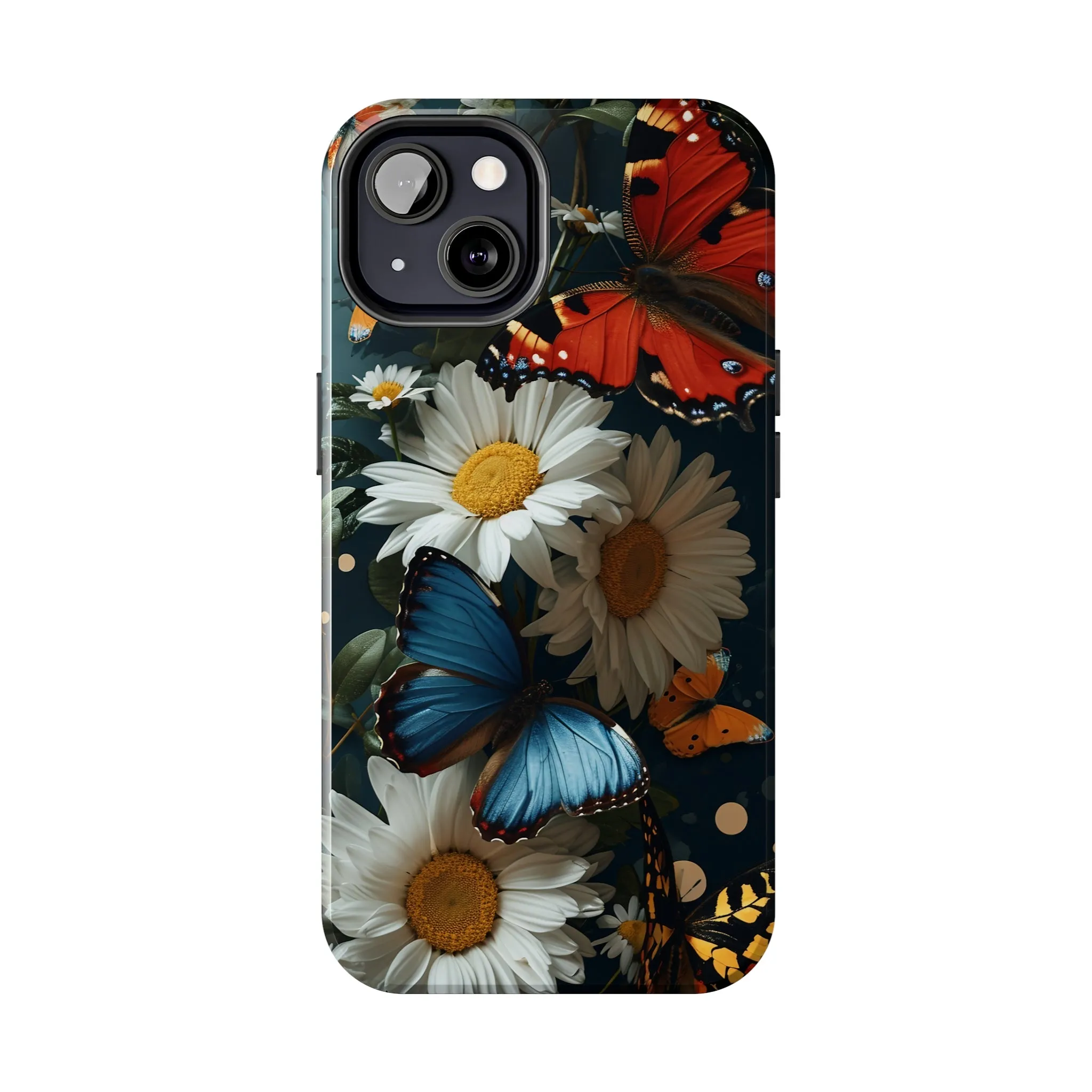 Wildflowers & Butterflies Vibrant Tones Digital print Design Tough Phone Case compatible with a large variety of iPhone models, Phone Case