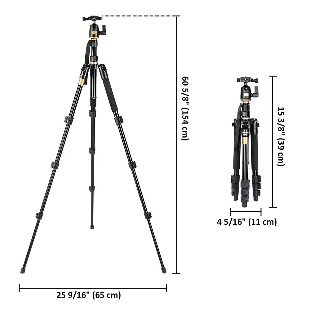 Yescom Pro Aluminum DSLR Camera Tripod Monopod & Ball Head