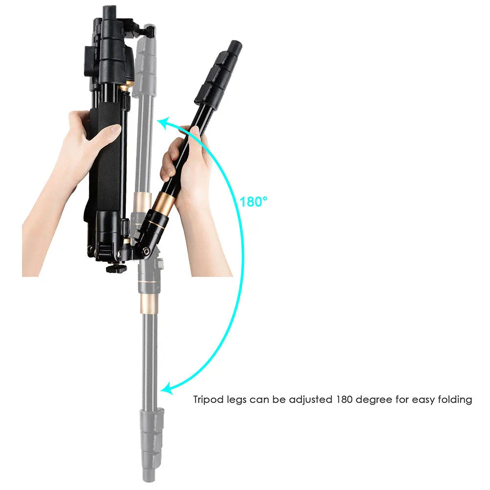 Yescom Pro Aluminum DSLR Camera Tripod Monopod & Ball Head