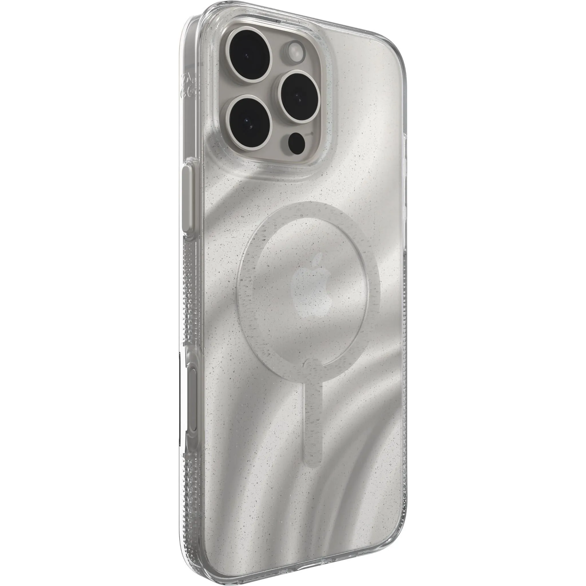 ZAGG Milan Snap Case for iPhone 16 Pro (White Swirl Glitter)